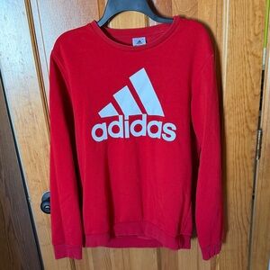 Adidas Red Crewneck Sweatshirt